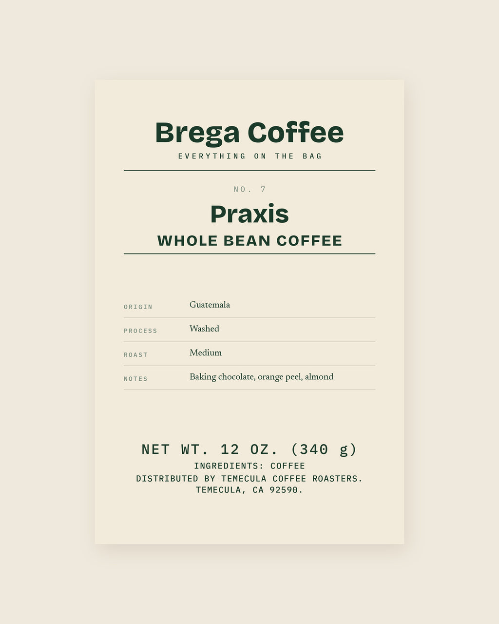 No. 7 Praxis — front label